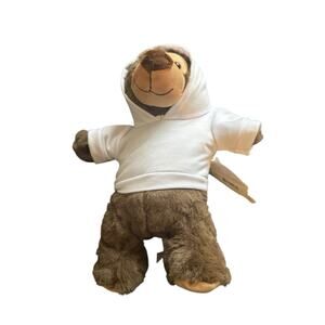 11” Brown Teddy Mountain Bear Toy 2930 White Hoodie Tee Plush Figure